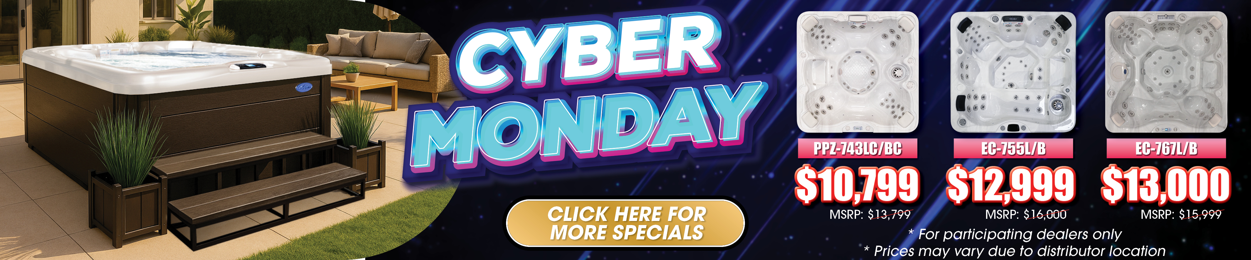 Calspas hot tub being used in a family setting - Parker