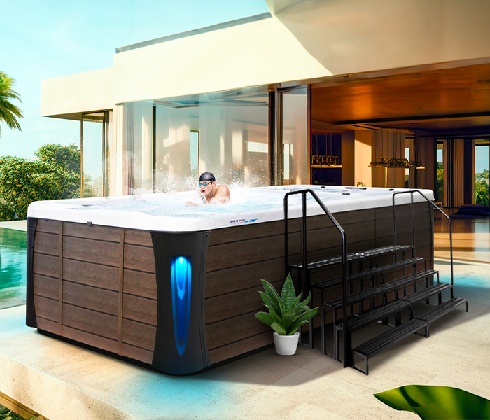 Calspas hot tub being used in a family setting - Parker