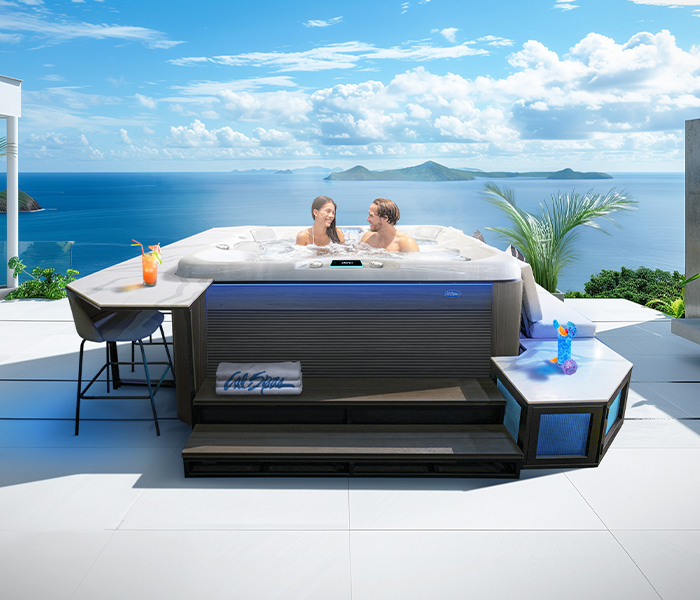 Calspas hot tub being used in a family setting - Parker